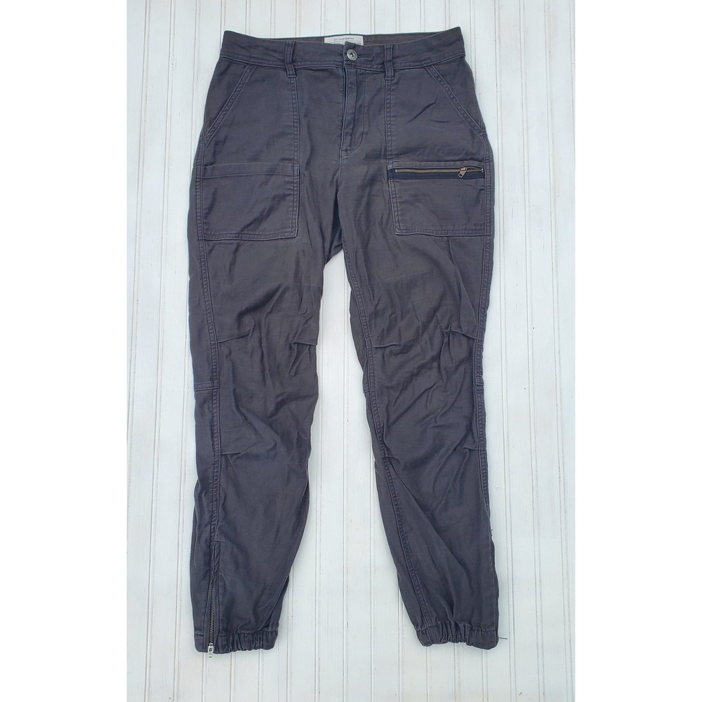 REI Co-op Wallace Lake Jogger Pants Gray Cotton Stretch Cargo Hiking Women 6
